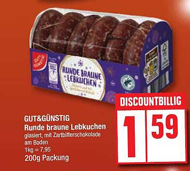 Runde braune Lebkuchen