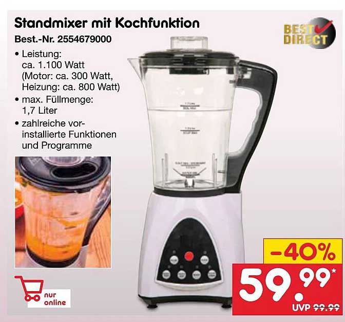 Standmixer mit Kochfunktion