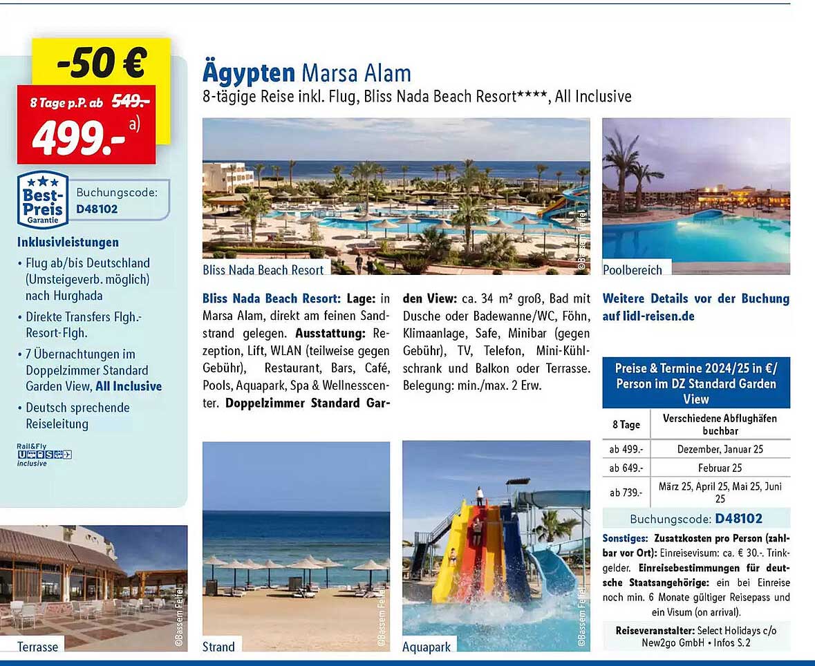 Ägypten Marsa Alam  
Bliss Nada Beach Resort****, All Inclusive