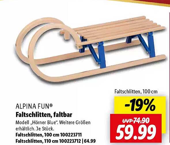 ALPINA FUN® Faltschlittenschlitten, faltbar