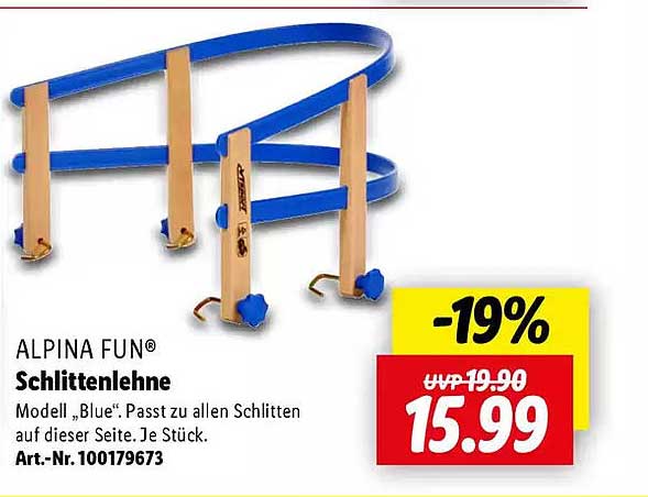 ALPINA FUN® Schlittenlehne