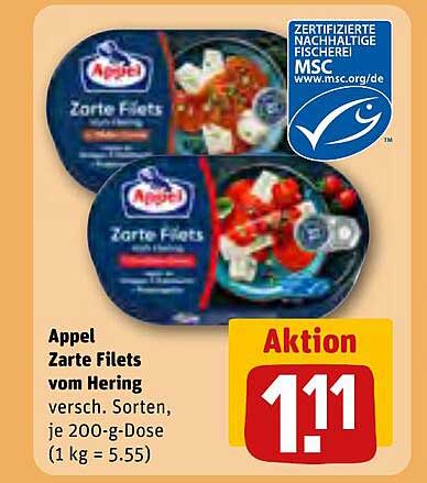 Appel Zarte Filets vom Hering