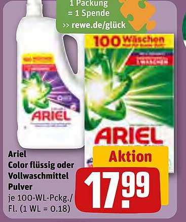 Ariel Color flüssig oder Vollwaschmittel Pulver