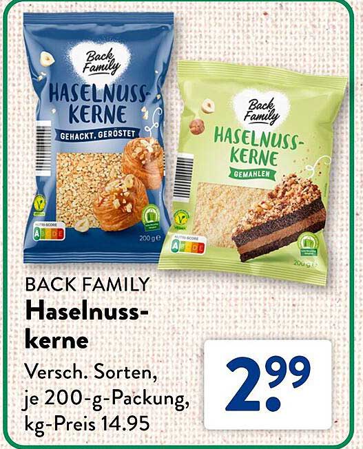 BACK FAMILY Haselnusskerne