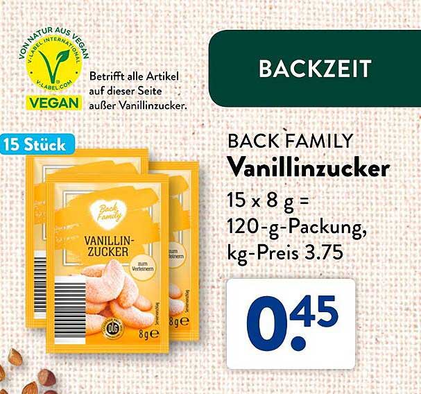 BACK FAMILY Vanillin Zucker