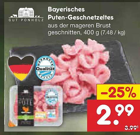 Bayerisches Puten-Geschnetztes