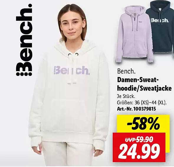 Bench. Damen-Sweat-hoodie/Sweatjacke