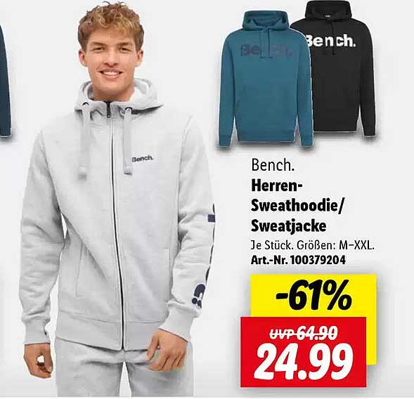 Bench. Herren-Sweathoodie/Sweatjacke