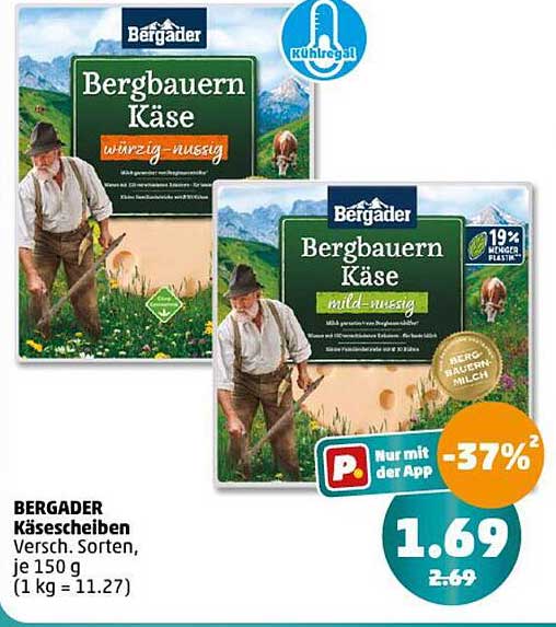 Bergader Käse Scheiben