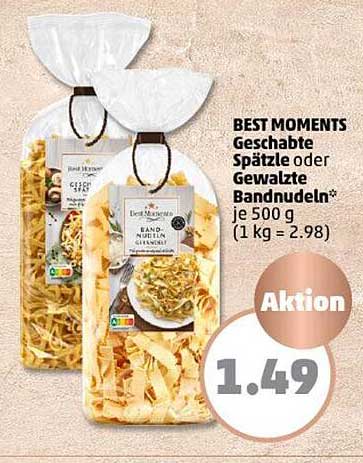 BEST MOMENTS Geschnitzte Spätzle oder Gewalzter Bandnudeln