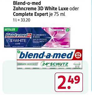 Blend-a-med Zahnschreme 3D White Luxe oder Complete Expert