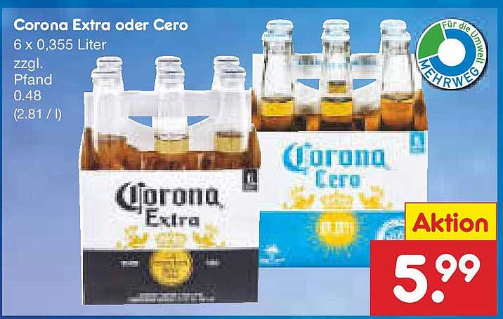 Corona Extra oder Cero