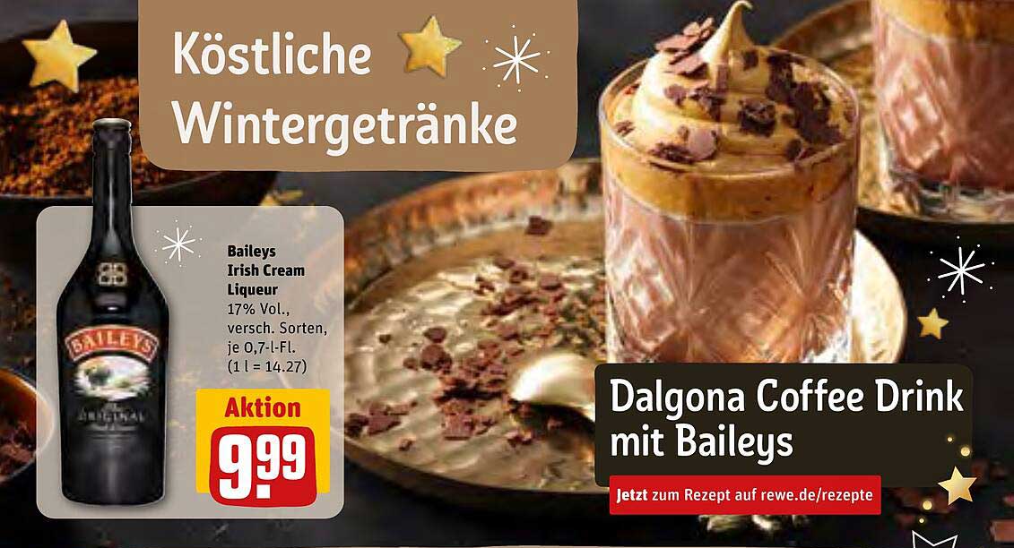 Dalgona Coffee Drink mit Baileys