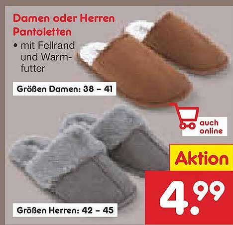 Damen oder Herren Pantoletten