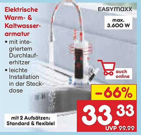 Elektrische Warm- & Kaltwasserarmatur