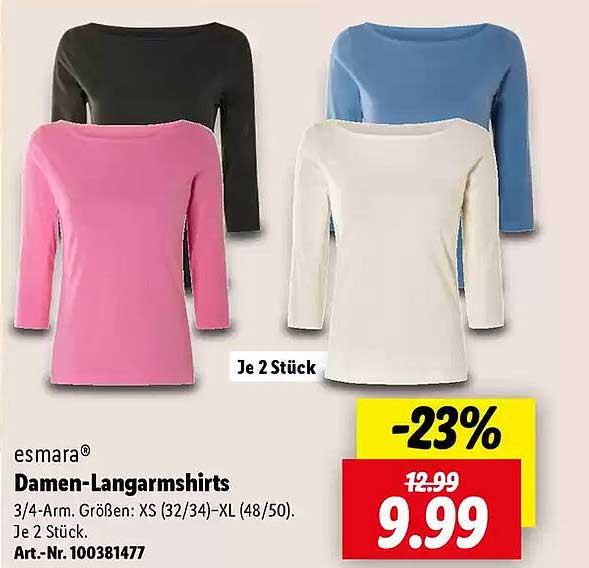 esmará® Damen-Langarmshirts