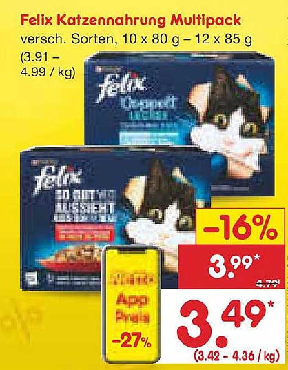 Felix Katzennahrung Multipack