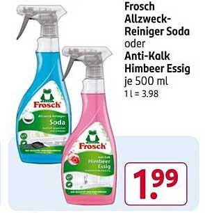 Frosch Allzweck-Reiniger Soda oder Anti-Kalk Himbeer Essig