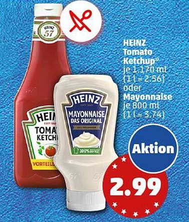 HEINZ Tomatensauce oder Mayonnaise das Original