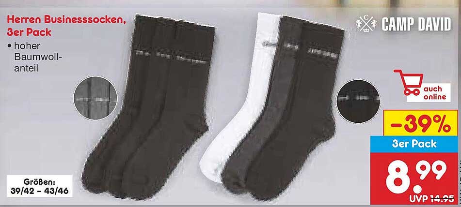 Herren Businesssocken, 3er Pack