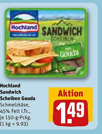 Hochland Sandwich Scheiben Gouda