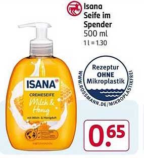 Isana Cremeseife Milch & Honig