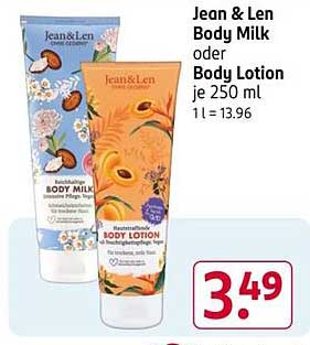 Jean & Len Body Milk oder Body Lotion