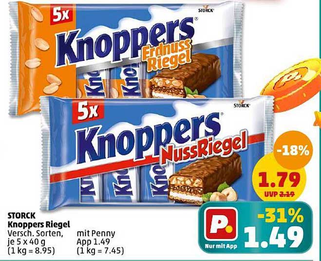 Knoppers Riegel Erdnuss Riegel  
Knoppers NussRiegel