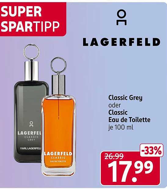 LAGERFELD Classic Grey oder Classic Eau de Toilette