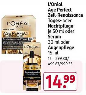 L’Oréal Age Perfect Zell-Renaissance Tages- oder Nachtpflege