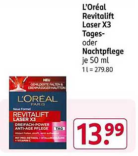 L’Oréal Revitalift Laser X3 Tages- oder Nachtpflege