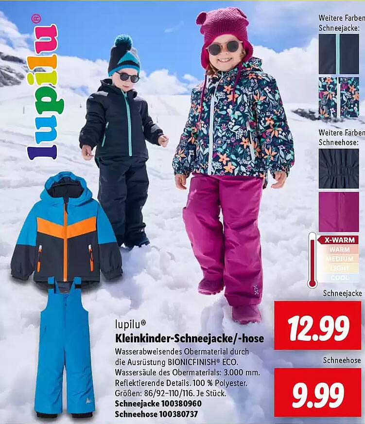 lupilu® Kleinkinder-Schneejacke/-hose