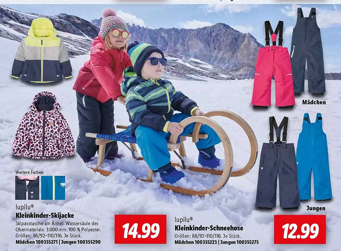 lupilu® Kleinkinder-Skjake  
lupilu® Kleinkinder-Schneehose