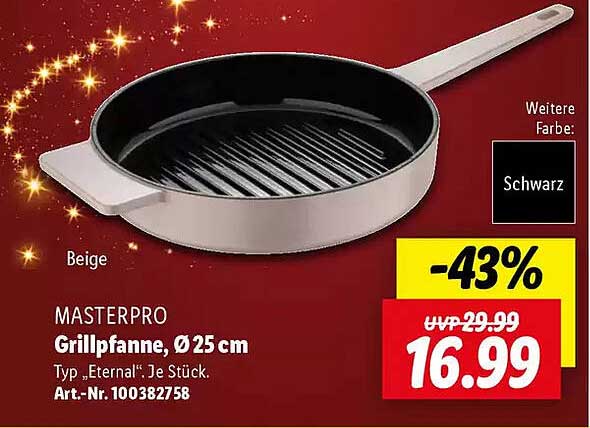 MASTERPRO Grillpfanne, Ø 25 cm