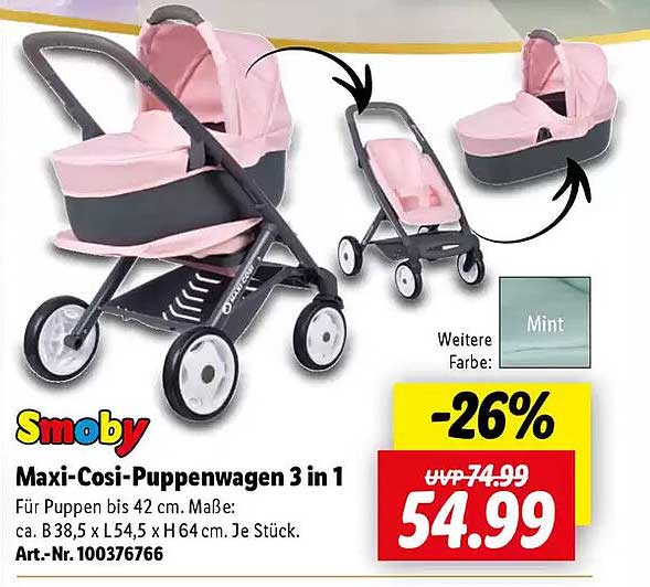 Maxi-Cosi-Puppenwagen 3 in 1