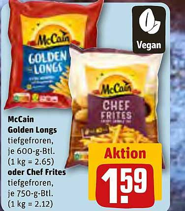 McCain Golden Longs oder Chef Frites