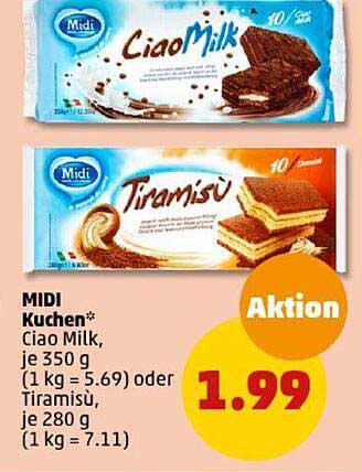 MIDIKuchen* Ciao Milk, je 350 g oder Tiramisu, je 280 g