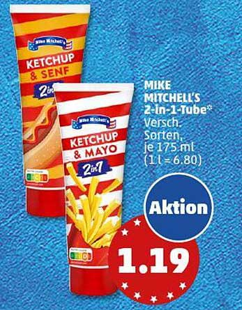 MIKE MITCHELL'S 2-IN-1-TUBE KETCHUP & MAYO