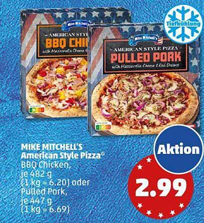 MIKE MITCHELL'S American Style Pizza* BBQ Chicken oder Pulled Pork