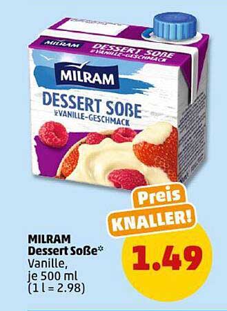 MILRAM Dessert Soße* Vanille-Geschmack