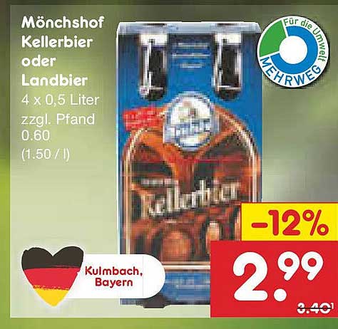 Mönchshof Kellerbier oder Landbier