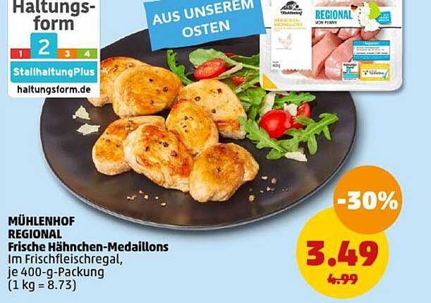 MÜHLENHOF REGIONAL Frische Hähnchen-Medaillons