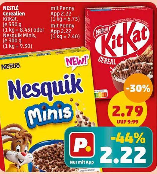 Nesquik Minis  
Nestlé KitKat Cereal