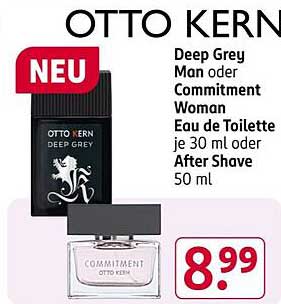 OTTO KERN Deep Grey Man oder Commitment Woman Eau de Toilette oder After Shave