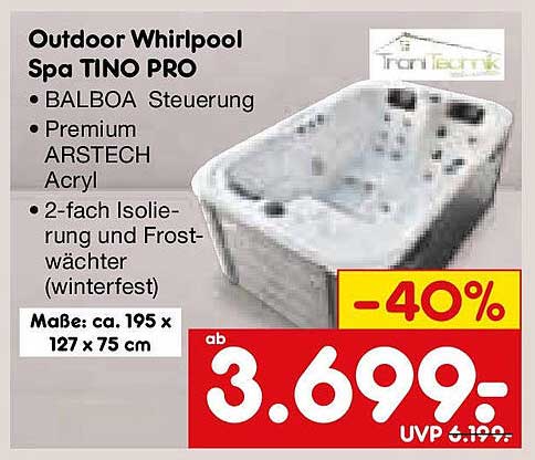 Outdoor Whirlpool Spa TINO PRO