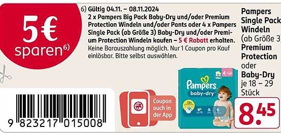 Pampers Single Pack Windeln