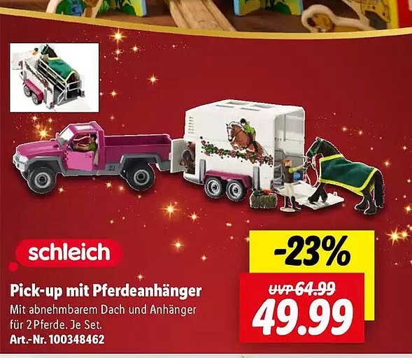 Pick-up mit Pferdeanhänger