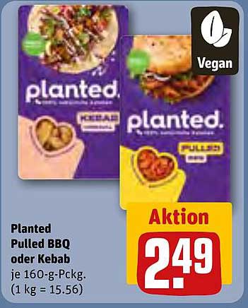 Planted Pulled BBQ oder Kebab