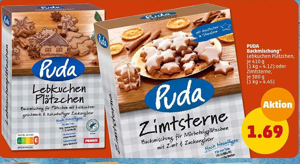 PUDA Lebkuchen Plätzchen  
PUDA Zimtsterne  