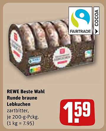 REWE Beste Wahl Runde braune Lebkuchen